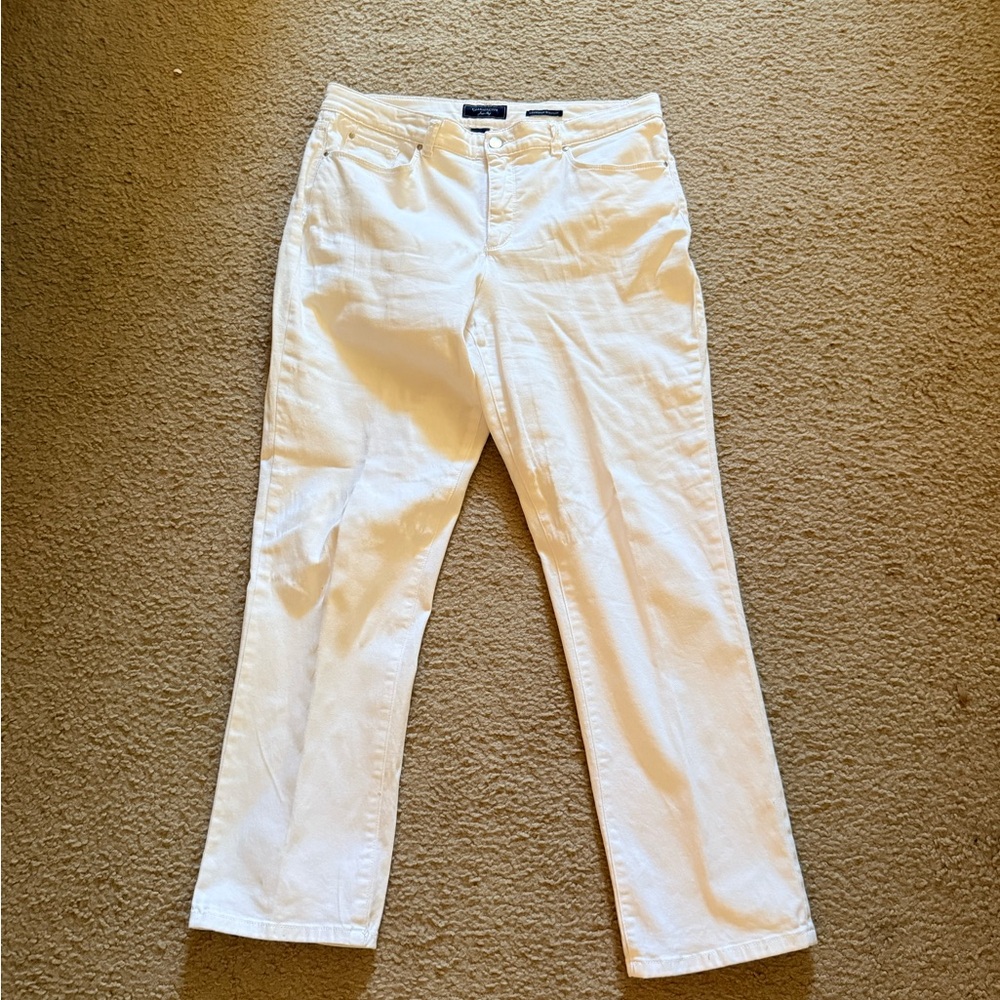 Charter Club Women's Straight Leg Jeans in Cream